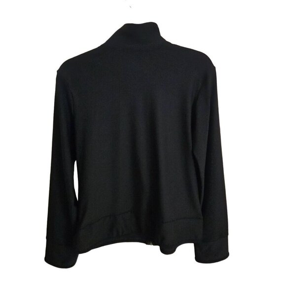 Danskin Now Lot Of 2 Black White Full Zip Mock Neck Track Jacket Size L - Picture 3 of 15